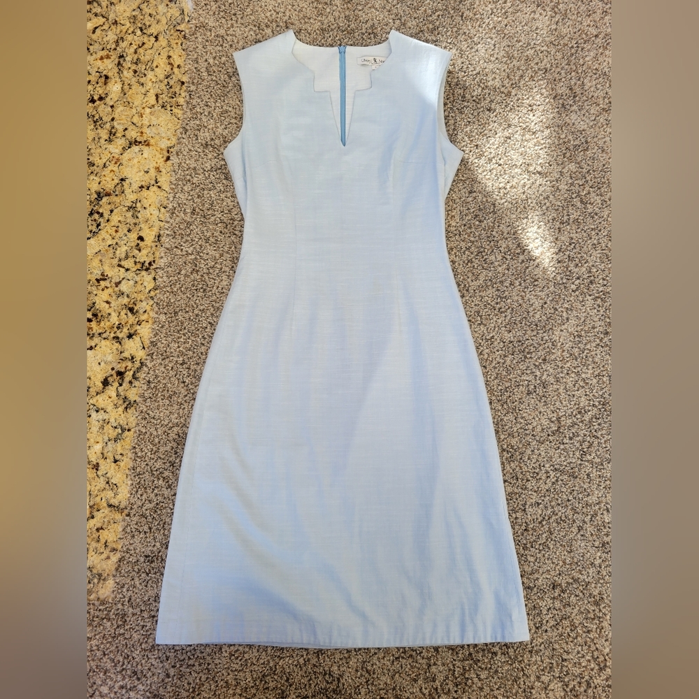 Handmade Blue Cotton Stretch Dress
